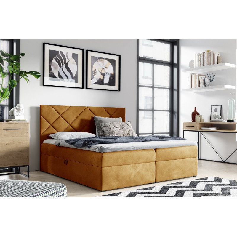 Kontinentalbett Zendo III mit Bettkasten Stoff Fresh 37