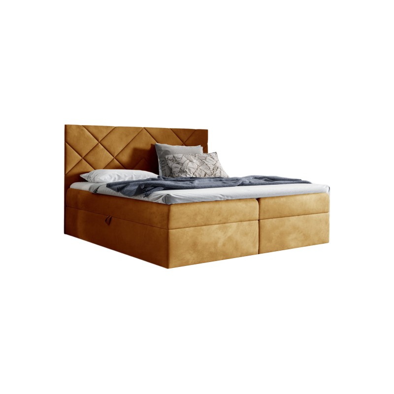 Zendo III continental bed with a storage compartment for bedding, fabric Fresh 37