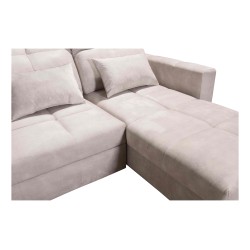 Luxury Zeni Corner Sofa with Sleeping Function in Velvet Fabric, Wave 4 | Your Place for Comfort