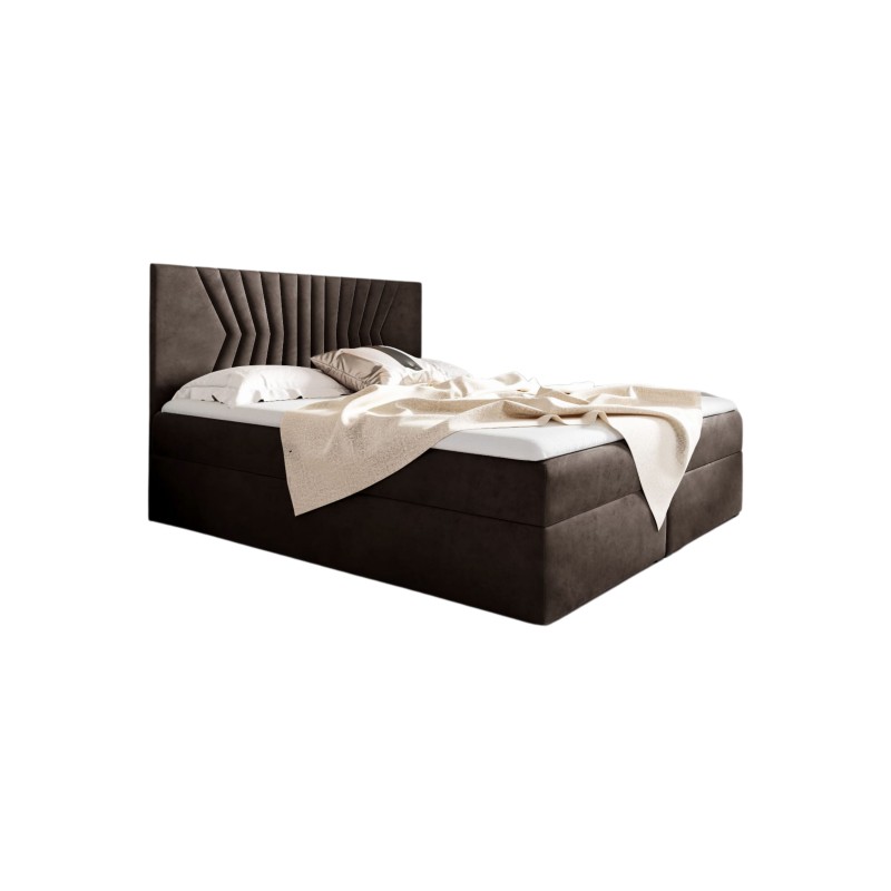 Cama continental Zendo II con contenedor para ropa de cama tela Fresh 4
