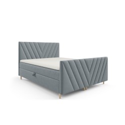 Kontinentalbett Karo Plus mit Bettkasten Stoff Fresh 32