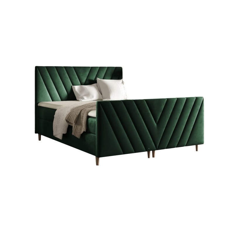 Continental bed Karo Plus with bedding storage, fabric Fresh 13