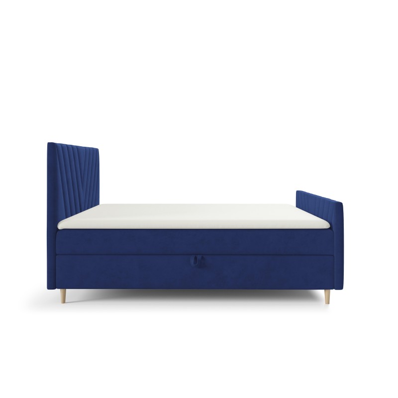 Karo Plus continental bed with a bedding container, fabric Fresh 11