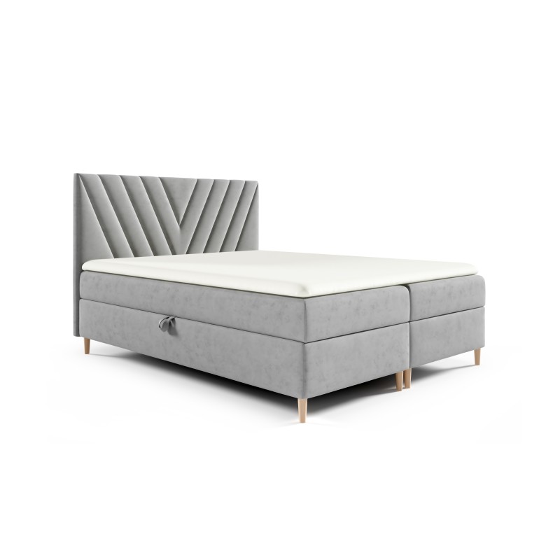 Continental bed Karo with bedding storage, fabric Fresh 84