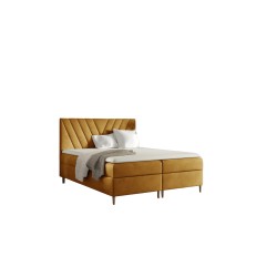 Cama continental Karo con contenedor para ropa de cama tela Fresh 48