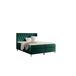 Cama continental Karo con contenedor para ropa de cama, tela Fresh 37