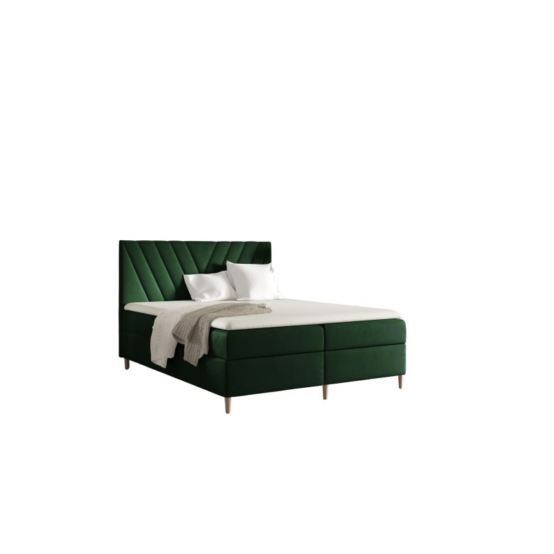 Karo continental bed with a bedding container in Fresh 13 fabric