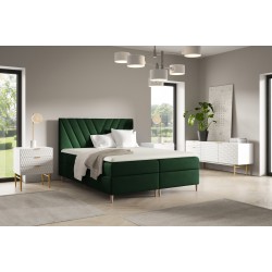 Karo continental bed with a bedding container in Fresh 13 fabric