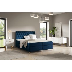 Cama continental Karo con contenedor para ropa de cama, tela Fresh 11