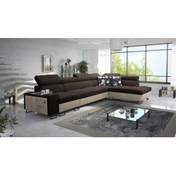 Prestige XI Maxi Corner Sofa with Sleeping Function and USB Port | Upholstered Corner Sofa, Soft to the Touch, Freya 210.08 + Ta