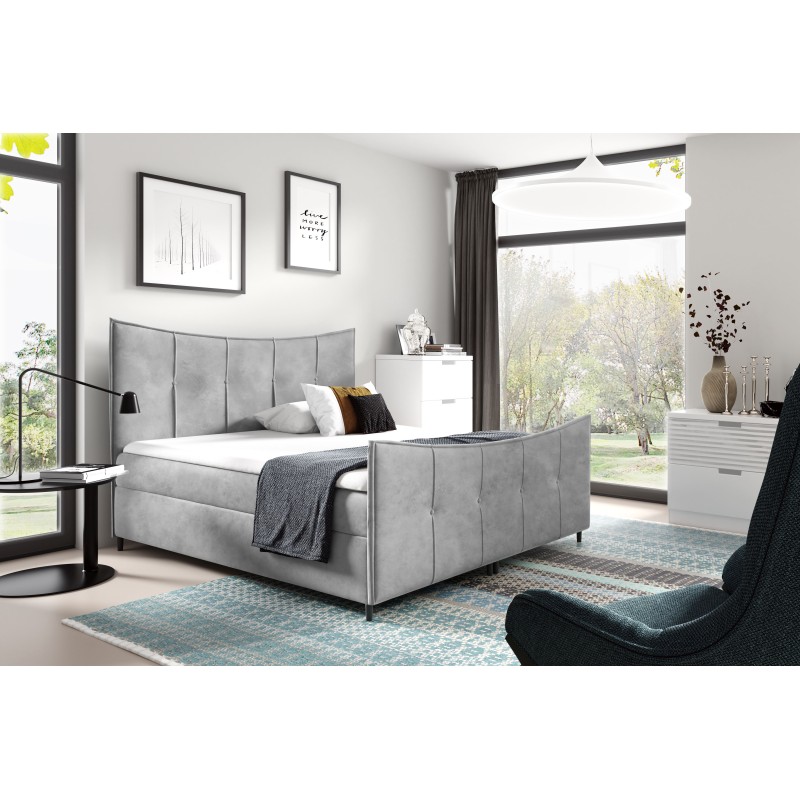 Kontinentalbett Elmo Lux mit Bettkasten Stoff Fresh 14