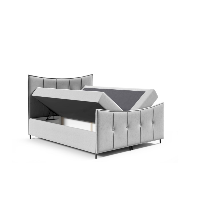 Elmo Lux continental bed with a storage compartment in Fresh 4 fabric