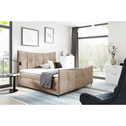 Kontinentalbett Elmo Lux mit Bettkasten Stoff Fresh 3