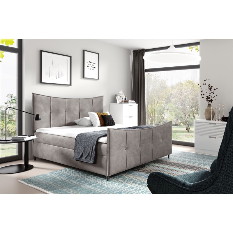 Kontinentales Bett Elmo Lux mit Bettkasten Stoff Fresh 2