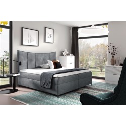 Cama continental Elmo con contenedor para ropa de cama, tela Fresh 32