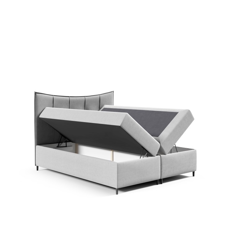 Elmo continental bed with bedding storage in Fresh 4 fabric