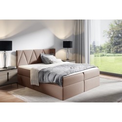 Cama continental Canto con caja de almacenamiento para ropa de cama tela Rico 19