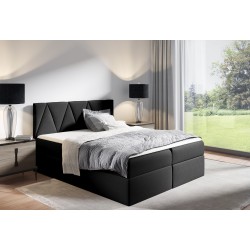 Cama continental Canto con contenedor para ropa de cama tejido Rico 13