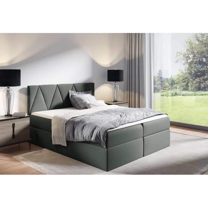Cama continental Canto con contenedor para ropa de cama tela Rico 23