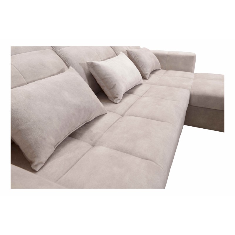 Luxus-Ecksofa Zeni mit Schlaffunktion in Samtstoff, Wave 11 | Ihr Ort des Komforts