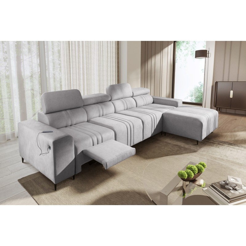 Verona XII Mix corner sofa with sleeping function Velour, Vena 3 - elegance and comfort in one piece of furniture