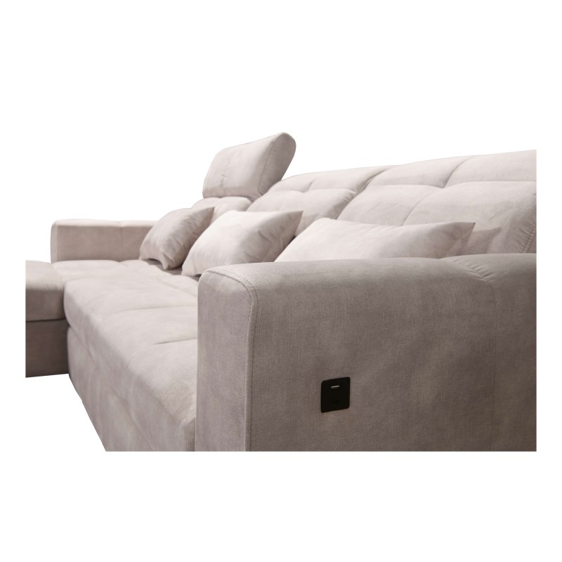 Luxury Corner Sofa Zeni with Sleeping Function in Velvet Fabric, Wave 11 | Your Place for Comfort