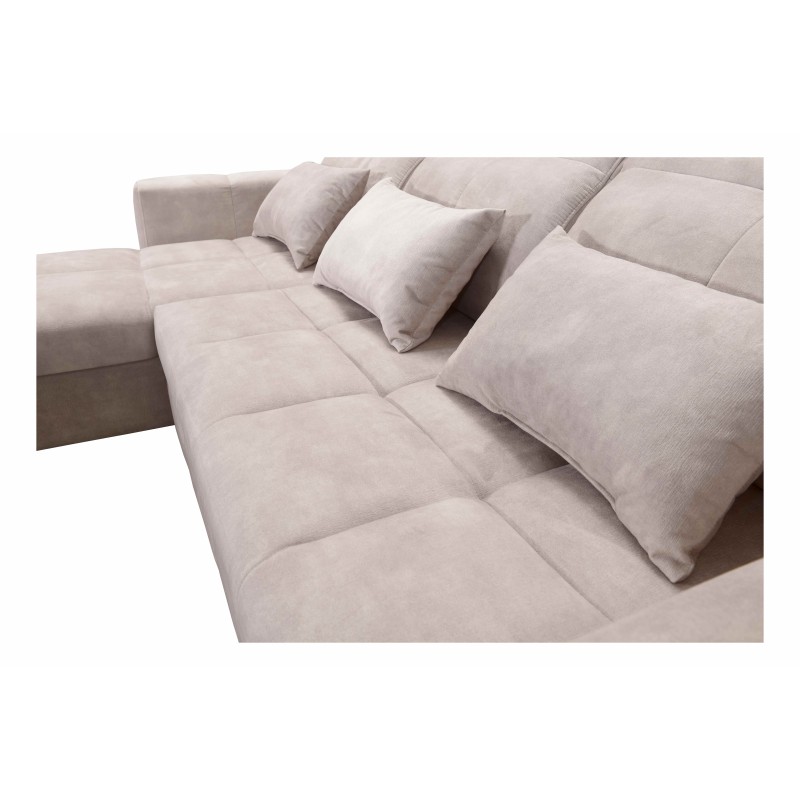 Luxus-Ecksofa Zeni mit Schlaffunktion in Samtstoff, Wave 16 | Ihr Ort für Komfort