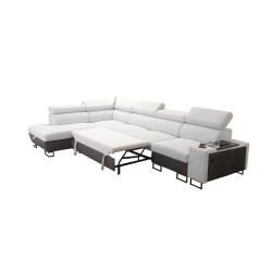 Ecksofa Prestige XI Maxi mit Schlaffunktion und USB-Anschluss | Polsterecke Weich im Griff, Freya 210.20 + Tauro 8207
