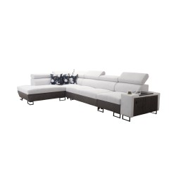 Ecksofa Prestige XI Maxi mit Schlaffunktion und USB-Anschluss | Polsterecke Weich im Griff, Freya 210.20 + Tauro 8207