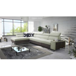 Prestige XI Maxi Corner Sofa with Sleeping Function and USB Port | Upholstered Corner Sofa, Soft to the Touch, Freya 210.11 + Ta