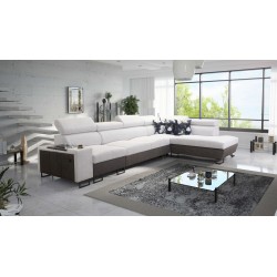 Prestige XI Mini Ecksofa mit Schlaffunktion und USB-Anschluss - Weich im Griff, Freya 210.24 + Tauro 8207