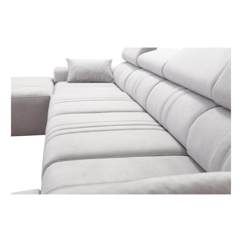 Verona XII Mix Corner Sofa with Sleeping Function in Velvet, Vena 13 - Elegance and Comfort in One Piece of Furniture