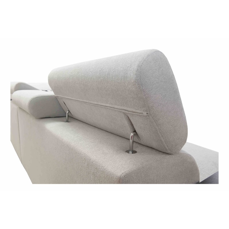 Prestige XI Mini corner sofa with sleeping function and USB port - Soft to the touch, Freya 210.08 + Tauro 8203