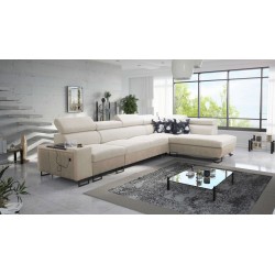 Esquina Prestige XI Mini con función de cama y puerto USB - Suave al tacto, Freya 210.02 + Tauro 8203