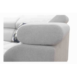 Prestige XI Mini corner sofa with a sleeping function and USB port - Soft to the touch, Freya 210.18 + Tauro 8207