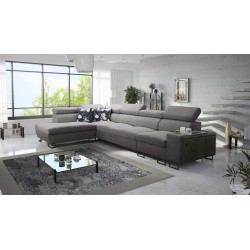 Prestige XI Mini Ecksofa mit Schlaffunktion und USB-Anschluss - Weich im Griff, Freya 210.23 + Tauro 8207