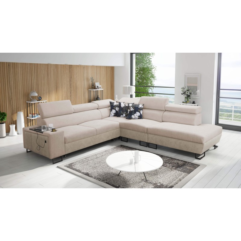 Prestige IX Ecksofa mit Schlaffunktion und USB-Anschluss - Weich im Griff, Freya 210.04 + Tauro 8203.