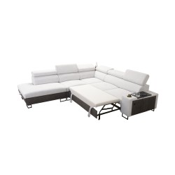 Esquina Prestige IX con función de cama y puerto USB - Suave al tacto, Freya 210.24 + Tauro 8207