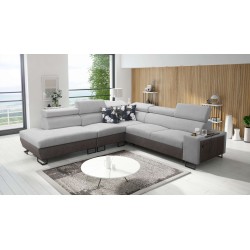 Ecksofa Prestige IX mit Schlaffunktion und USB-Anschluss - Weich im Griff, Freya 210.20 + Tauro 8207