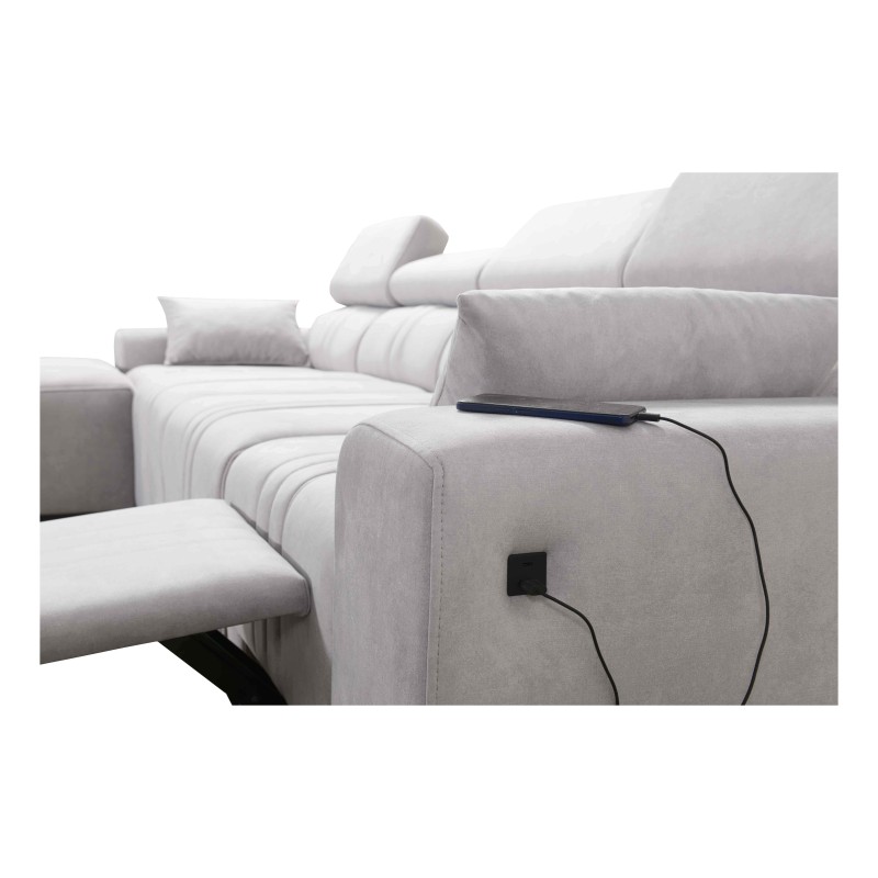 Ecksofa Verona XII Mix mit Schlaffunktion Samt, Vena 6 - Eleganz und Komfort in einem Möbelstück