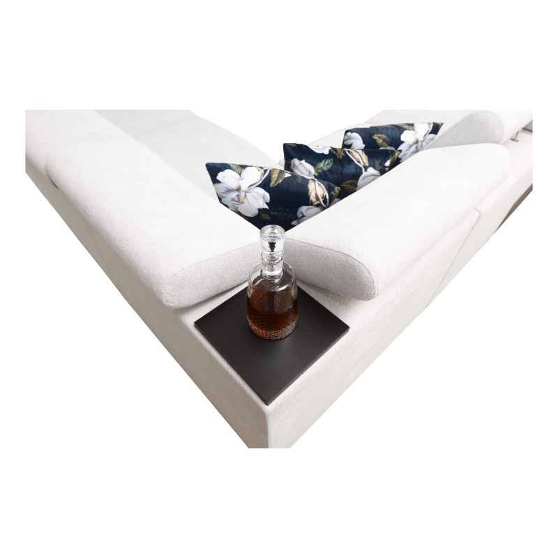 Esquinero Prestige IX con función de cama y puerto USB - Suave al tacto, Freya 210.11 + Tauro 8207