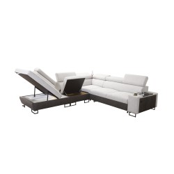 Prestige IX Ecksofa mit Schlaffunktion und USB-Anschluss - Weich im Griff, Freya 210.02 + Tauro 8202