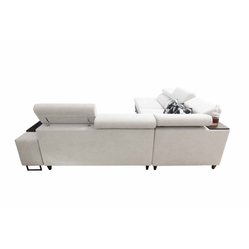 Esquina Prestige IX con función de cama y puerto USB - Suave al tacto, Freya 210.02 + Tauro 8202