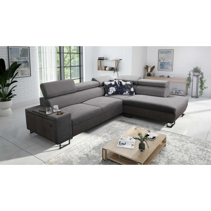 Кутовий диван Prestige VII з м'якою на дотик тканиною, Freya 210.23 + Tauro 8207 - елегантність і функціональність в одному