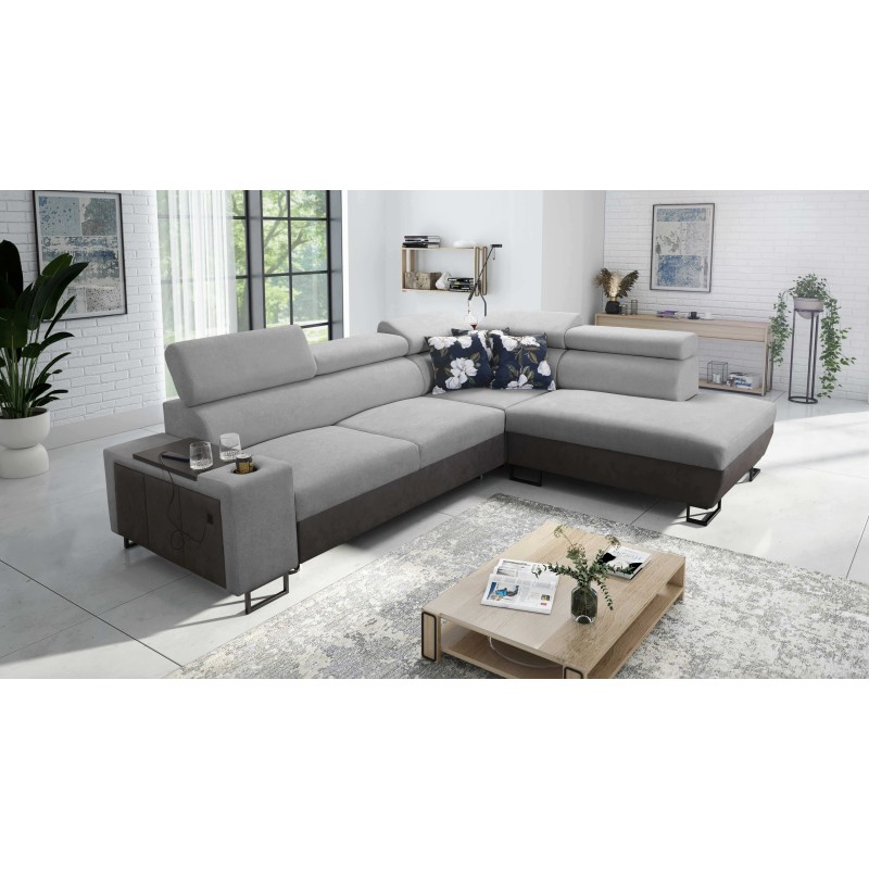 Prestige VII Corner Sofa with Soft to the Touch, Freya 210.20 + Tauro 8207 - elegance and functionality in one