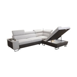 Кутовий диван Prestige VII з м'якою на дотик тканиною, Freya 210.08 + Tauro 8203 - елегантність і функціональність в одному