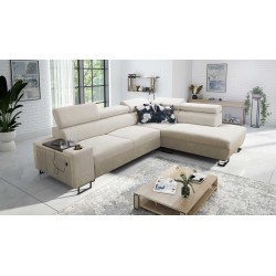 Prestige VII Ecksofa mit weichem Touch, Freya 210.02 + Tauro 8203 - Eleganz und Funktionalität in einem