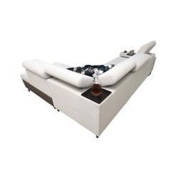 Corner sofa Prestige VII with Soft to the touch, Freya 210.02 + Tauro 8203 - elegance and functionality in one