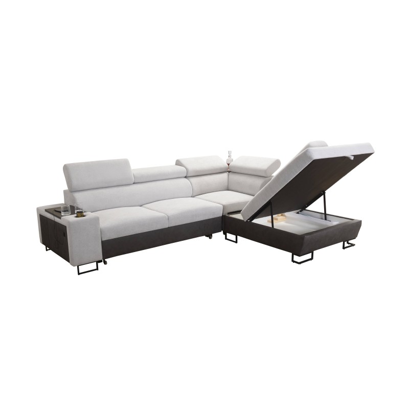 Narożnik Prestige VII z Miękka w dotyku, Freya 210.02 + Tauro 8202 - elegancja i funkcjonalność w jednym