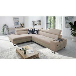 Кутовий диван Prestige VII з м'яким на дотик, Freya 210.04 + Tauro 8203 - елегантність та функціональність в одному